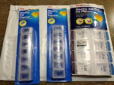 Weekly Vitamin Pill Planner Extra Large AM/PM Two Regular Weekly Planners