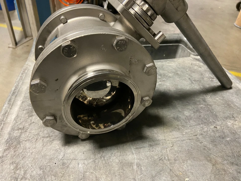 Sharpe 6" 66 Series High-Pressure Ball Valve 4-66-6-6-M-M-CE 720 PSI | Used - Image 2 of 4