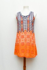 My Michelle womens dress orange blue