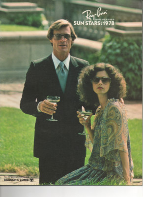 TRANSFER DIGITALE BILDER Vintage Ray Ban Sonnenbrille KATALOG 1978 B&L USA Broschüre