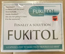 FUKITOL 15”x12” Funny Metal Tin Signs She Shed Bar Tiki Man Cave Signage