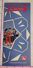 1989/90 HUNTER MT. SKI AREA BROCHURE. 17"X 11" OPENED NICE VINTAGE ITEM.  MINT