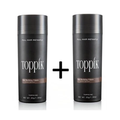 TOPPIK 2 x 55 g. Haarverdichter Streuhaar schütthaar Hair Fibers Microhairs