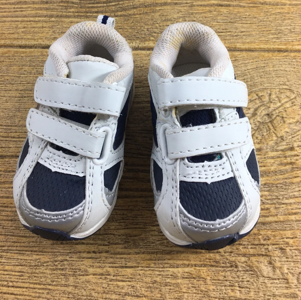 Koala Kids Sneakers Baby Boys Size 2 Blue White Straps Casual Shoes - Image 2 of 4