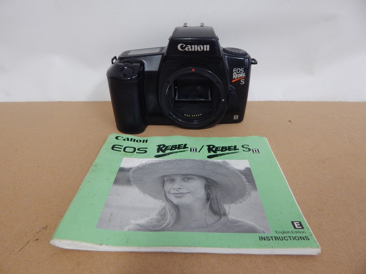 Canon EOS Rebel S II 35mm Film Camera Body w/ Instruction Manual