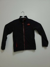The North Face Boys Full Zip Fleece Long Sleeve Sweater Shirt Black Youth Medium
