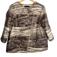 Lafayette 148 New York Jacket Coat Women's Size 1x Wool And Silk