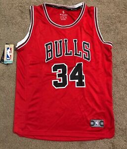 NWT CHICAGO BULLS YOUTH XL JERSEY #34 