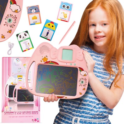 Sprechende Lernkarten 112 Karten English Talking Cards LCD Schreibtafel Tablet