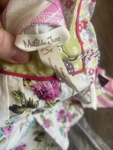 NWT Matilda Jane Enchanted Garden Art School Mixed-Print Peasant Top Girl's Sz 4 - Picture 6 of 8