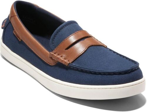 Men Cole Haan Nantucket 2.0 Penny Slip on Loafers/Shoes Navy/Blazer/Tan C38570