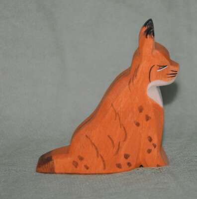Ostheimer Figur, Holztier, Tier aus Holz, Luchs sitzend