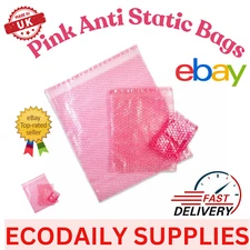 Bubble Wrap Bags Pouches Pink Anti Static Envelopes *FULL RANGE*