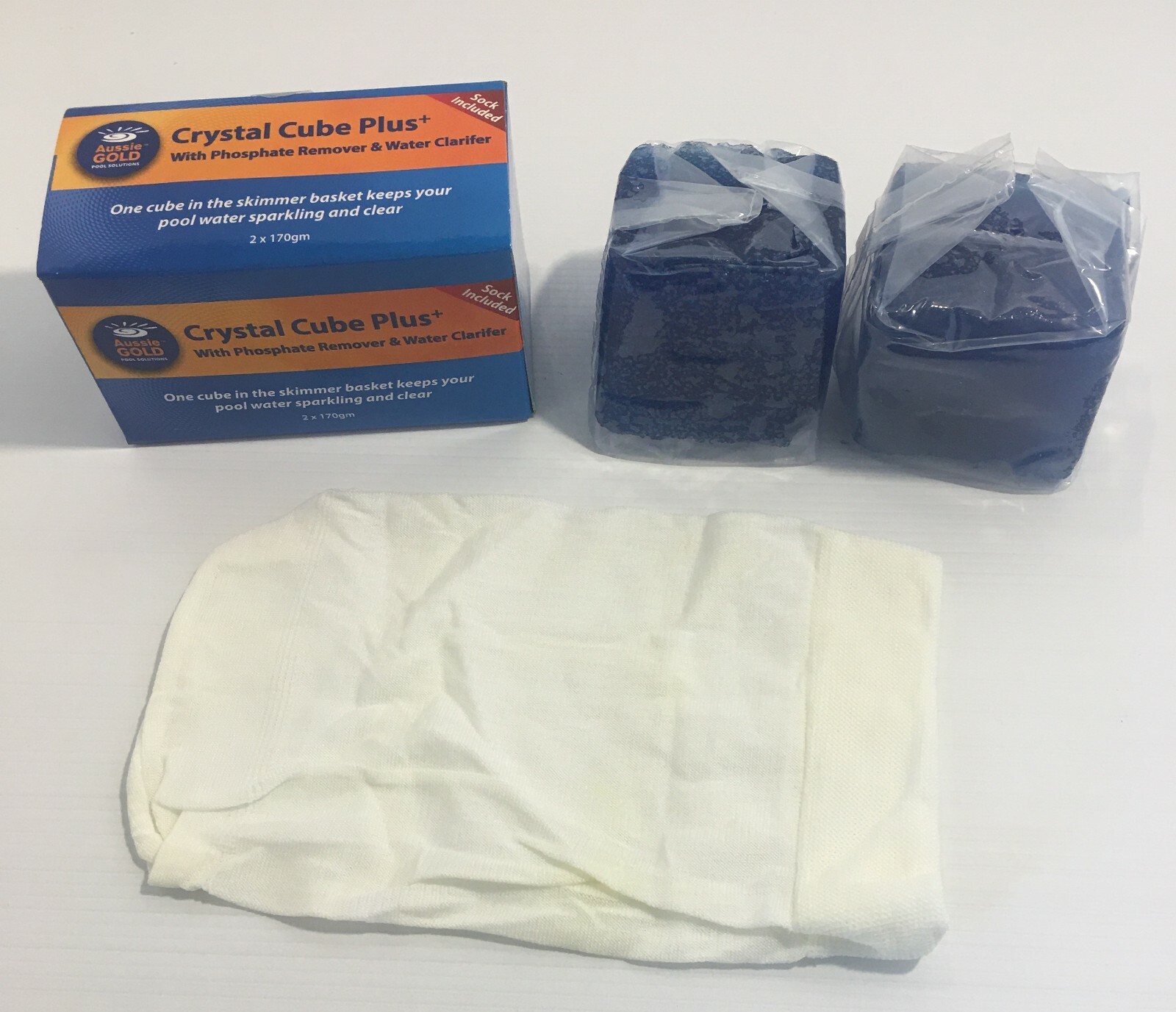 Pool water clarifier floc cubes 170g each phosphate remover & skimmer sock x 2 eBay
