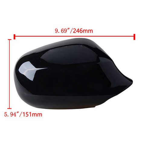 Cubierta de espejo lateral con estiramiento facial para BMW E81 E82 E90 E91 E92 E93 brillo derecho - Imagen 2 de 6