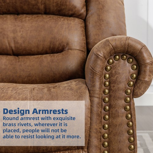 Swivel Rocker Recliner Chair Manual Glider Rocking Recliner with Heated Massage - Picture 29 of 45