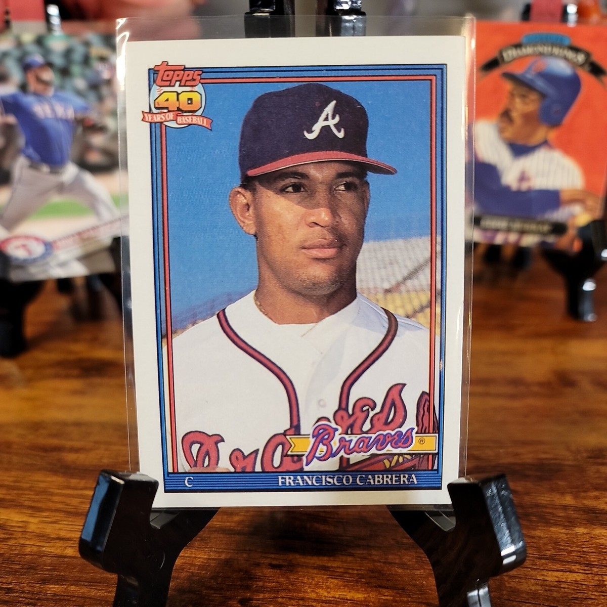 1990 Topps Francisco Cabrera Rookie RC #254 Atlanta Braves MLB