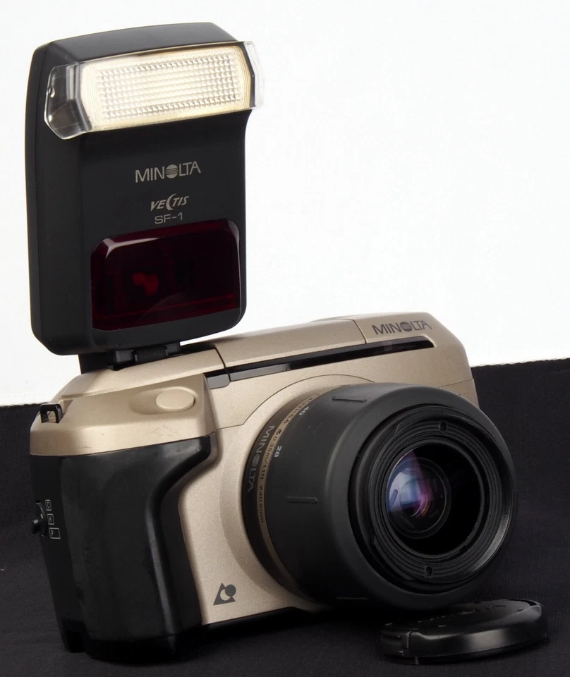 NMIB Minolta Vectis S-1 APS Film AF SLR c/w 28-56mm f/4-5.6 V Lens & Flash Kit - Image 3 of 4