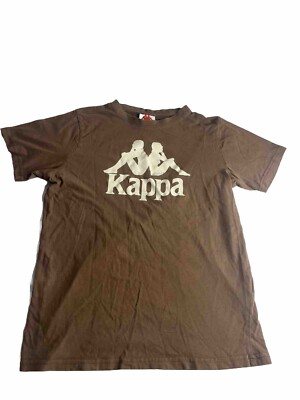 Kappa Brand T Shirt Authentic Logo Size Small Brown Preowned