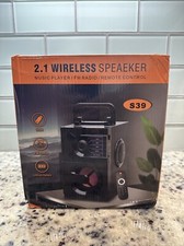 NEW 2.1 Wireless Speaker Music Player FM Radio Remote Control S39 Bluetooth