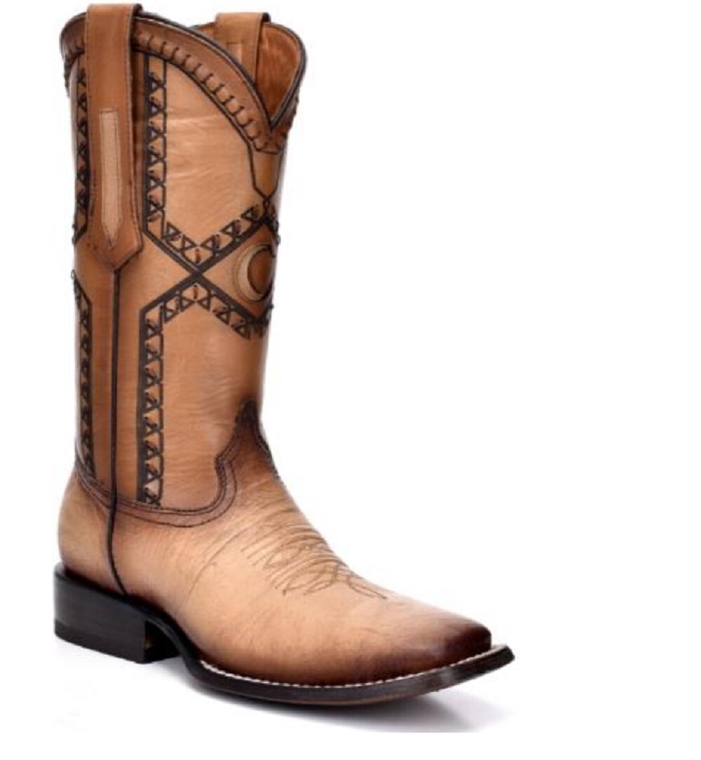 3Z01AB Rodeo Smooth Ostrich Cowboy EE Width Western boots
