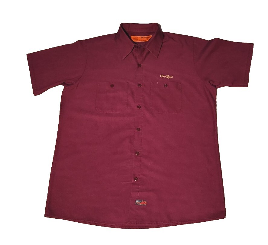 Crown Royal New RED KAP Burgundy Short Sleeve Shirt Men's Large Bartender |  eBay