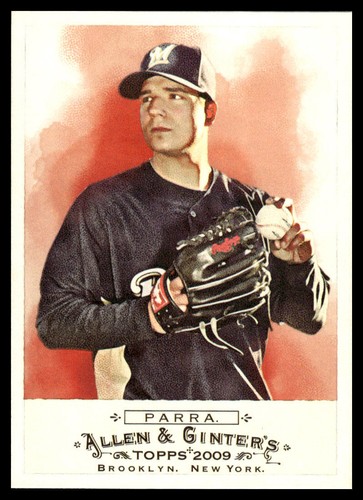 2009 Topps Allen & Ginter Manny Parra #3 Milwaukee Brewers 52822