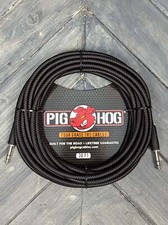 PIG HOG PTRS30BK VINTAGE SERIES  BLACK WOVEN  TRS CABLE, 30 FT