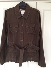 Linen Brown Jacket Size 10 tom Taylor