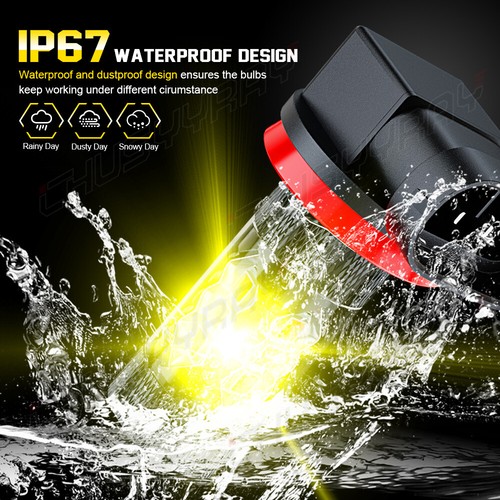 For Nissan Maxima Altima Rogue Pathfinder Front Fog Light 4500K Yellow LED Bulbs - Foto 10 di 12