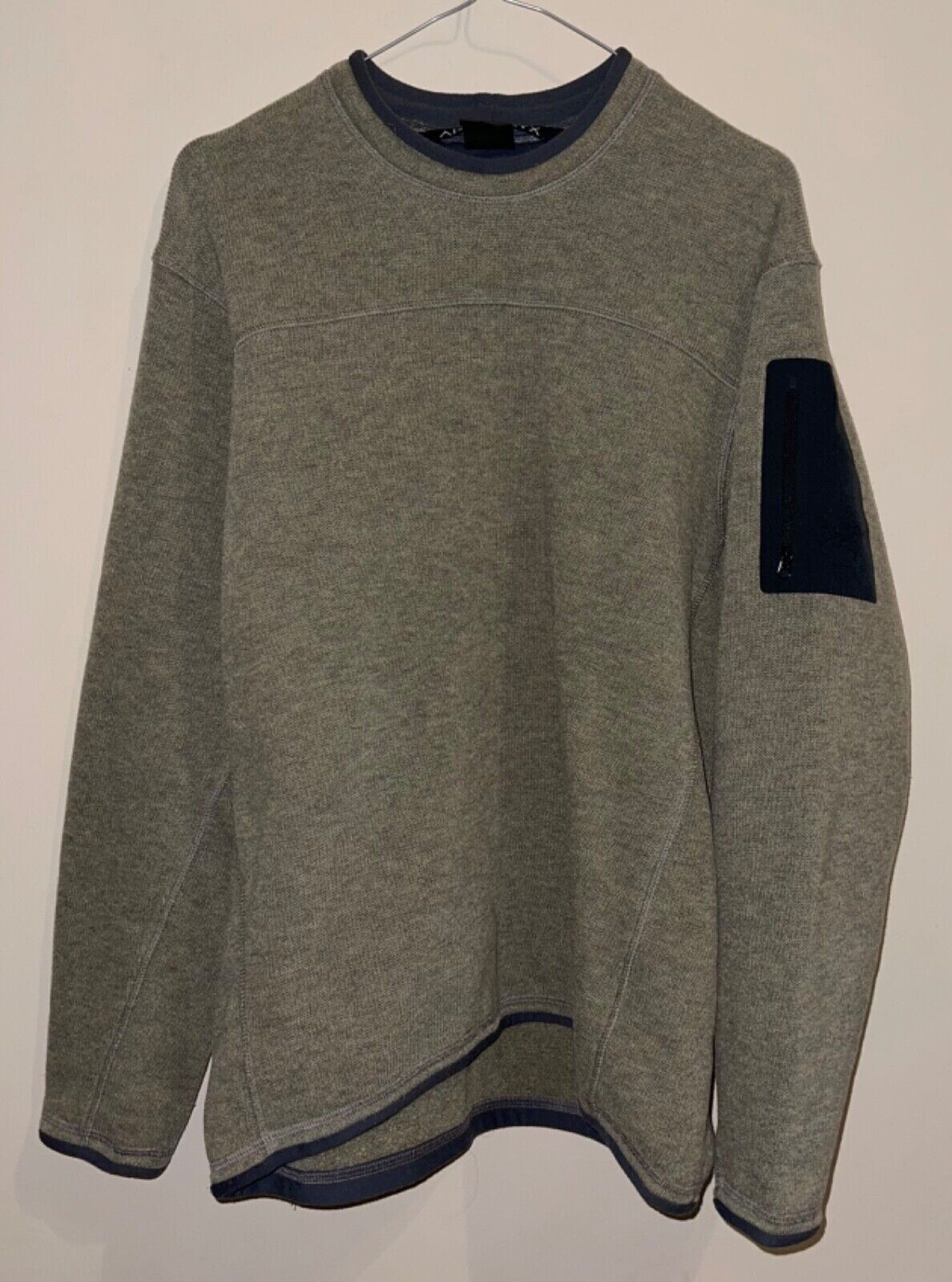 ARC'TERYX COVERT CREW PULLOVER POLARTEC PILE UOMO M MADE IN CANADA TWEED