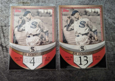 2007 Topps #JDSF4/13 Joe DiMaggio The Streak Before the Streak Games 4 & 13