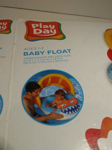 Super cute Baby shark float with sun canopy!! New open box. Ages 1 to 2 - Picture 9 of 10