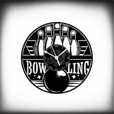 OROLOGIO DA PARETE - BOWLING - PALLA SPORT BIRILLI BOWLERS DESIGN IDEA REGALO
