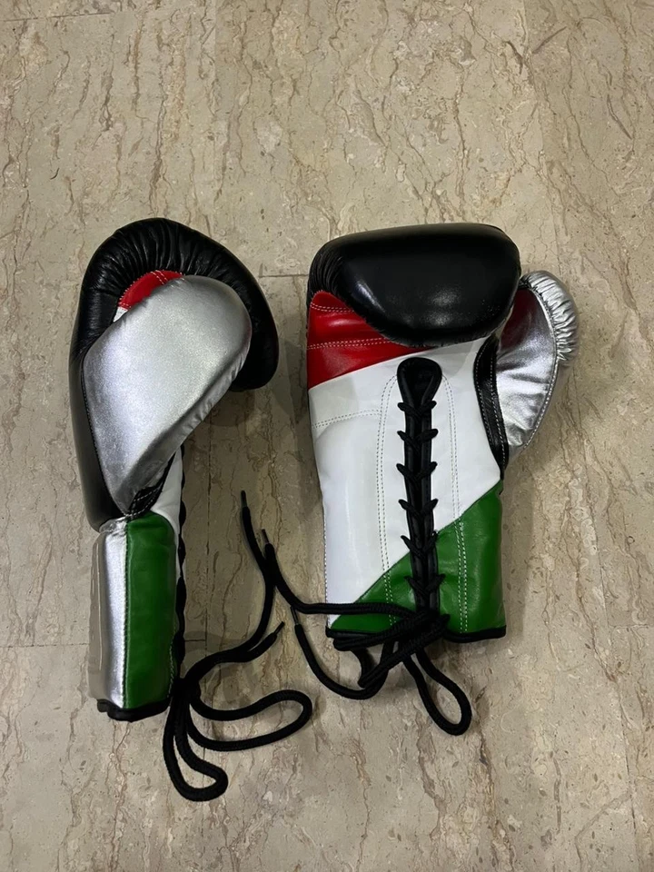 REAL COWHIDE LEATHER COSTOMMADE NO BOXING NO LIFE BOXING GLOVES ALL CLR AND SIZE - Image 3 of 4