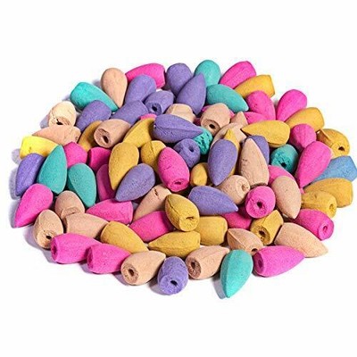 200 Pcs Cones Backflow Incense Burner, Smoke Waterfall Censer Holder