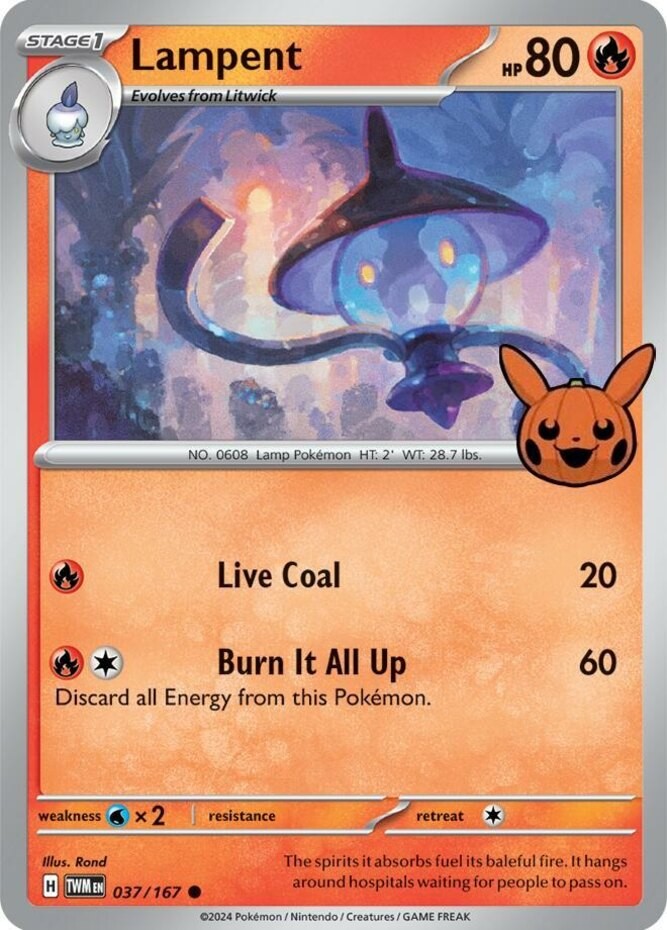 Lampent - 037/167 - Common (Trick or Trade 2024) - Lightly Played - Trick Or Tra