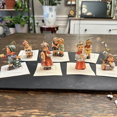 Studio Hummel Goebel Christmas Ceramic Ornaments 7 Pc Vintage 1991 NEW