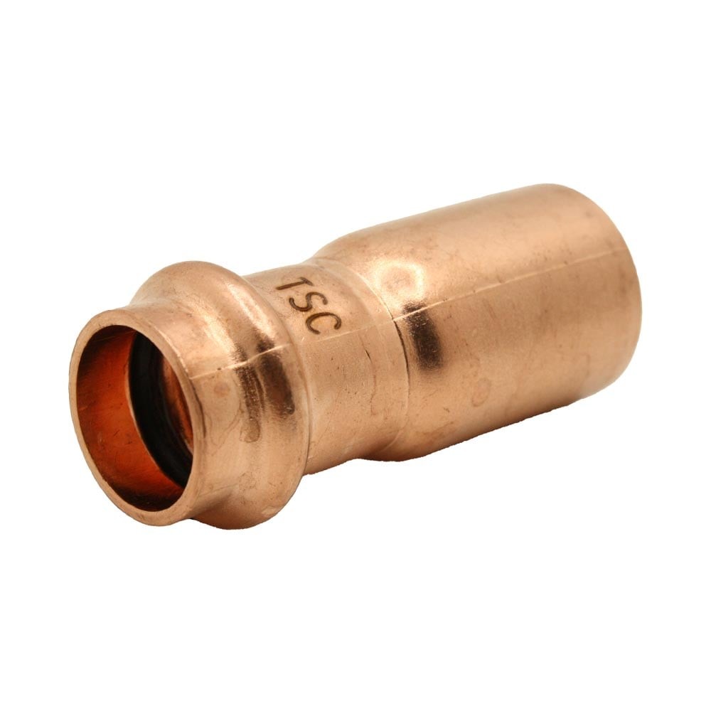 Thrifco 5439180 3/4 Inch X 1/2 Inch Copper Press Fitting Reducer Coupling