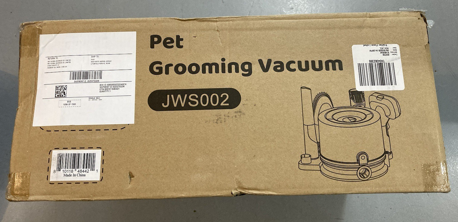 JWS002 6-6 in-1 Pet Grooming Vacuum Kit