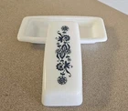 Vintage Pyrex Old Town Blue Onion Milk Glass Covered Butter Dish Lid Set 72-B