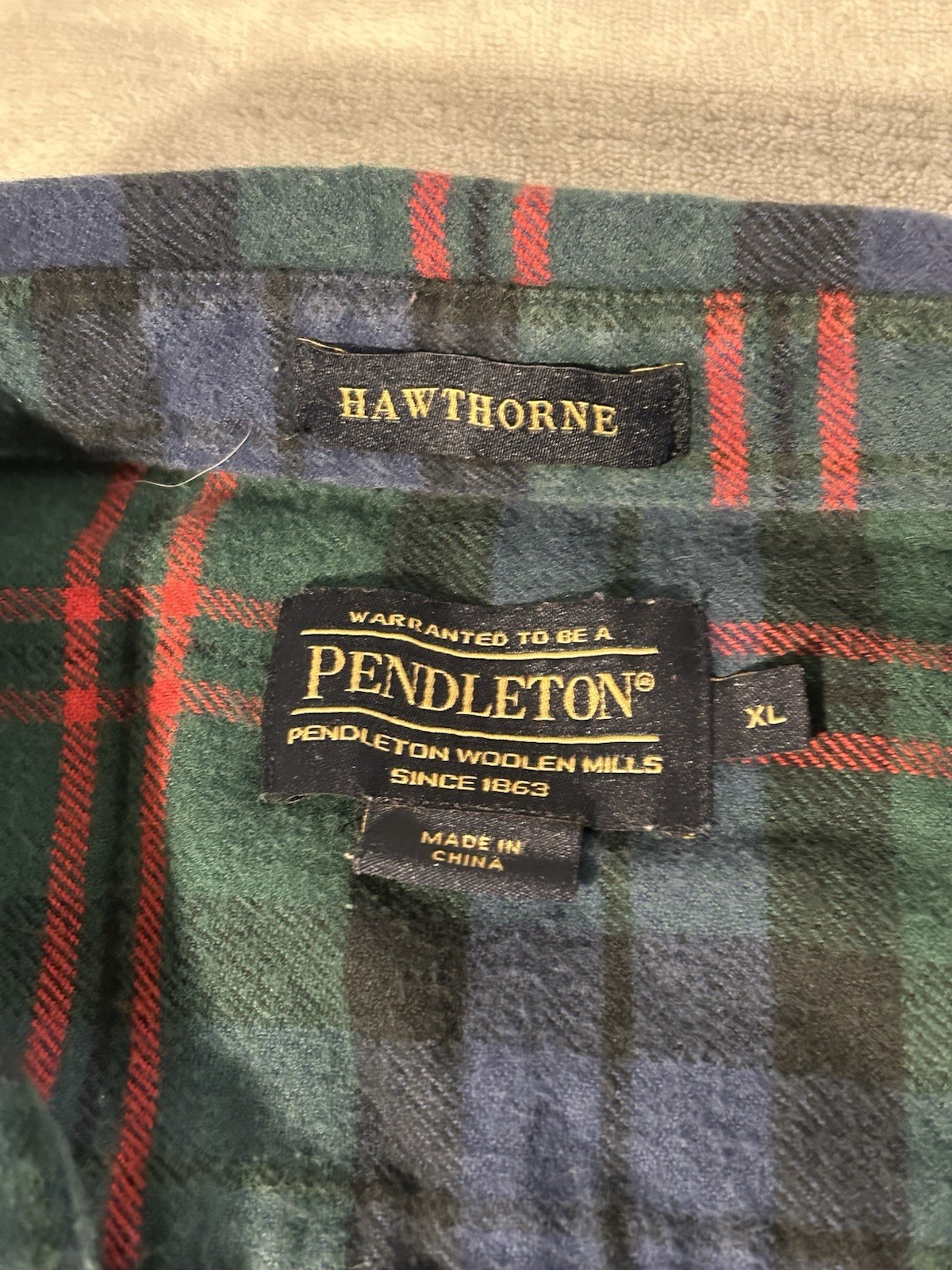 Pendleton Hawthorne Plaid Multicolor Flannel Dres… - image 3