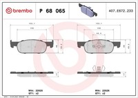 Bremsbelagsatz, Scheibenbremse P 68 065 Brembo FüR Renault Dacia