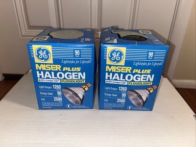 2CT:  GE Miser Plus Halogen 90 Watt Floodlight 1,260 Lumens PAR38 25% LongerLife