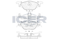 Bremsbelagsatz Vorne Ate-System FüR Opel Astra G F70 Cabrio T98 Caravan 98-04