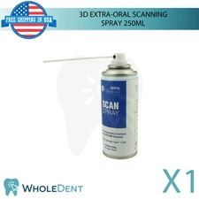 Dental 3D Extra-Oral Scanning Spray 250ml White Non-Reflective Coating