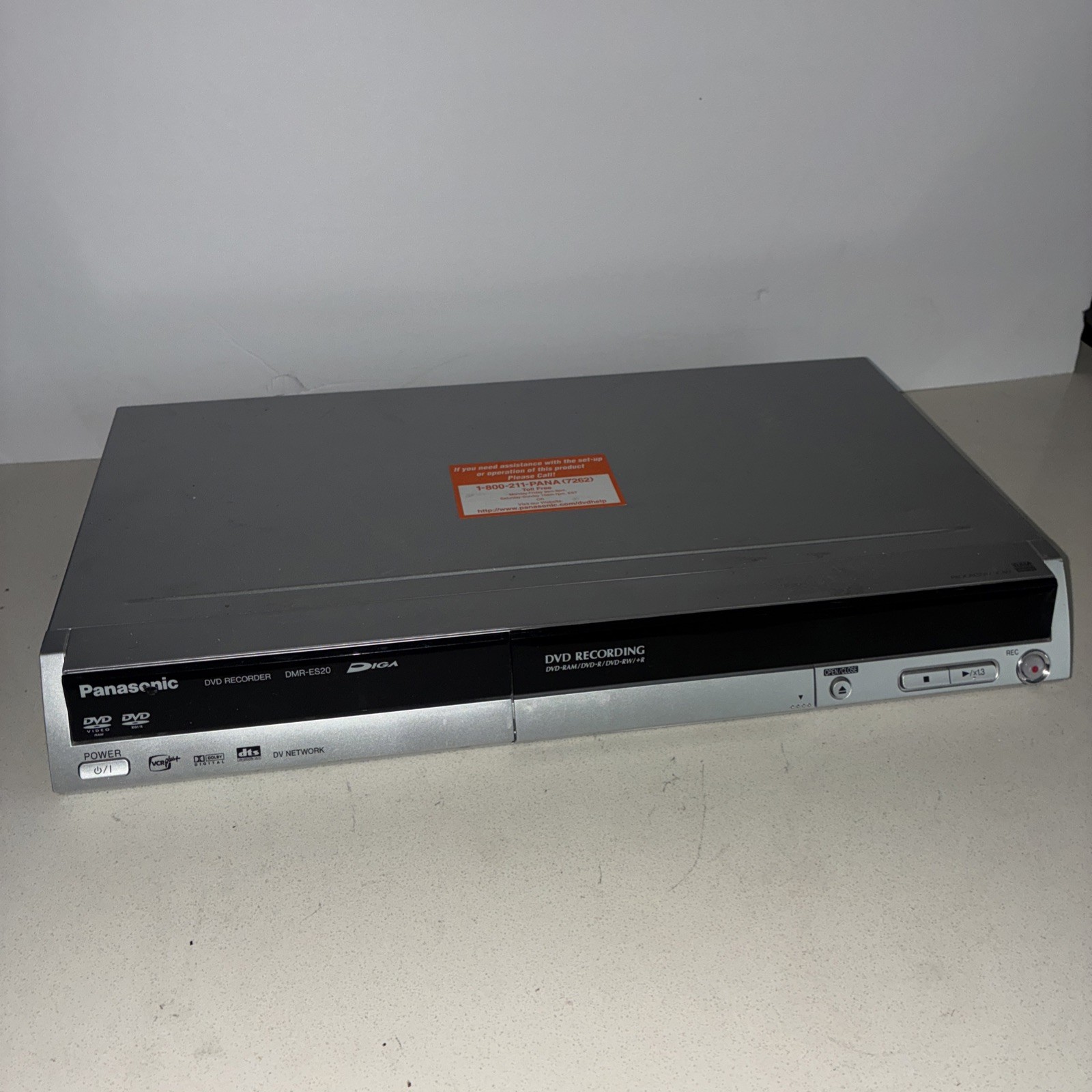 Panasonic DMR-ES20 DVD Recorder Working No Remote - Tested
