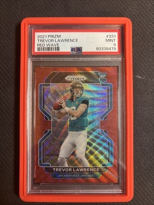 2021 Prizm Trevor Lawrence Rookie RC Red Wave #'d /149 Jaguars - PSA 9 MINT