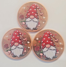 THREE(3) 1 oz Gnome You Make My Heart Smile Colorized 1oz Copper