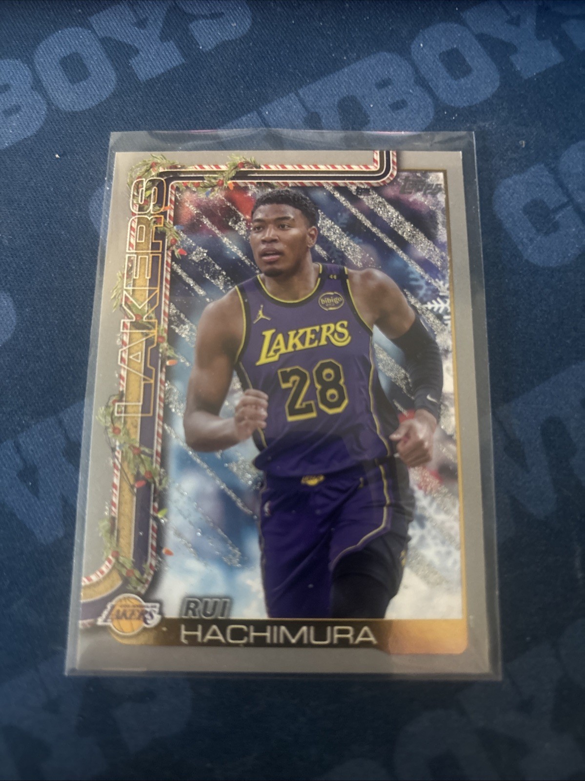2025-26 Topps Holiday Rui Hachimura Silver Glitter #H123 Los Angeles Lakers 2123